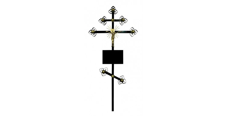 Крест металлический "Золотой"